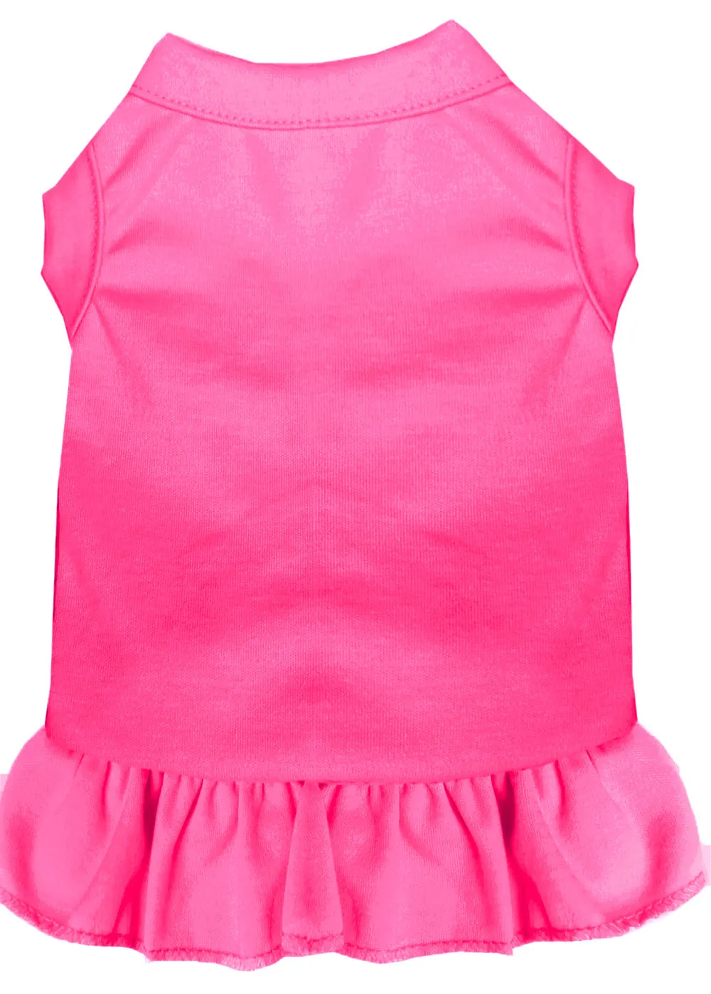 Plain Pet Dress Bright Pink Med