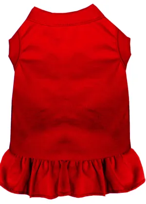 Plain Pet Dress Red Sm
