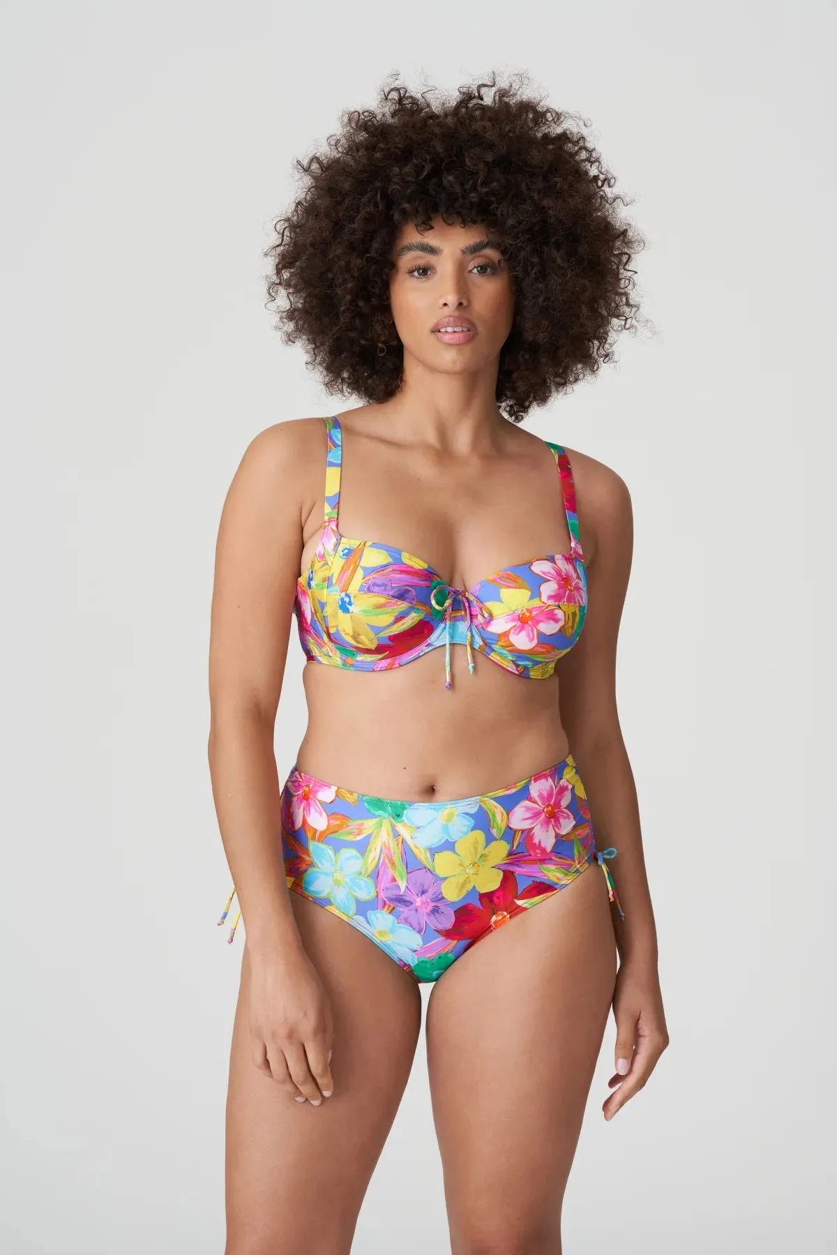 PrimaDonna Swimwear - Sazan Full Bikini Briefs Ropes Blue Bloom