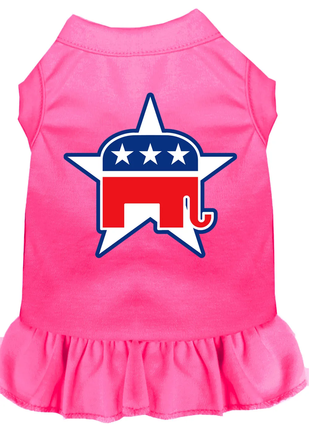 Republican Screen Print Dress Bright Pink Xs