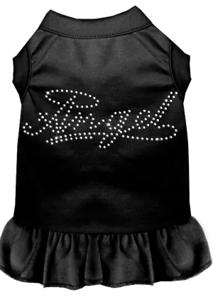 Rhinestone Angel Dress Black Xl