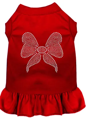 Rhinestone Bow Dress Red Xxxl