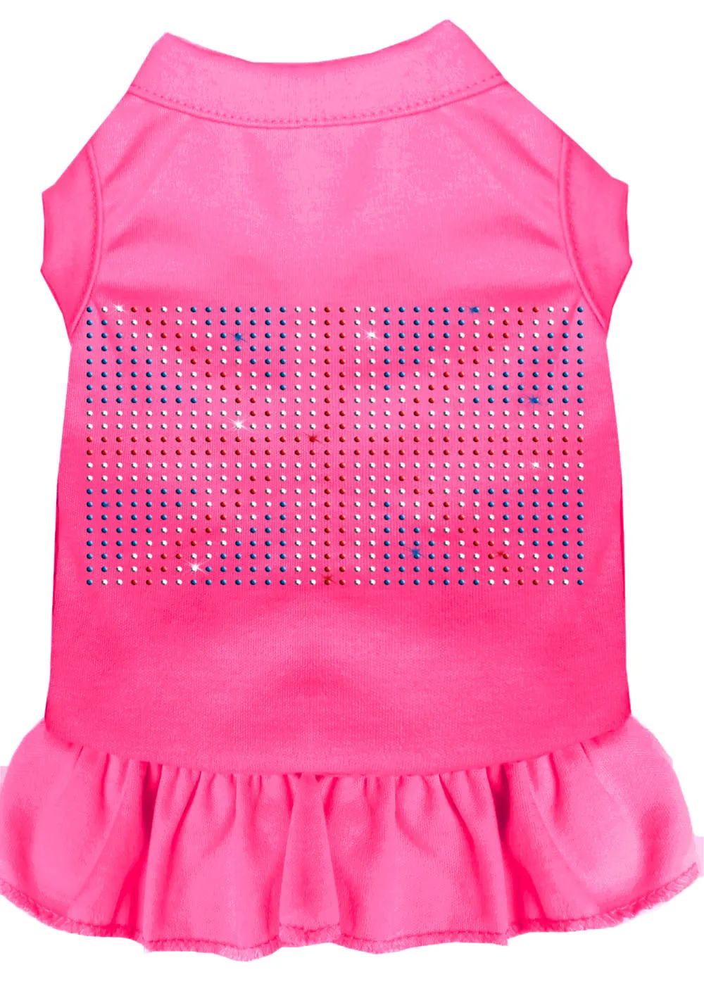 Rhinestone British Flag Dress Bright Pink Xl