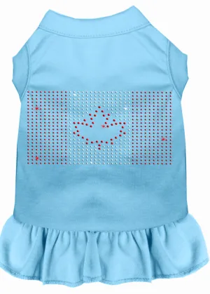 Rhinestone Canadian Flag Dress Baby Blue Lg
