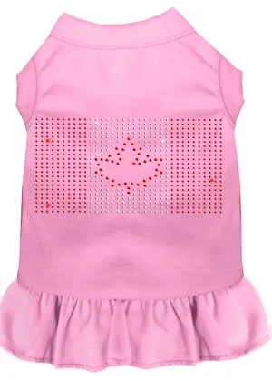 Rhinestone Canadian Flag Dress Light Pink Xxxl