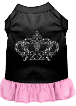 Rhinestone Crown Dress Black With Light Pink Med
