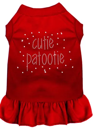 Rhinestone Cutie Patootie Dress Red Xs