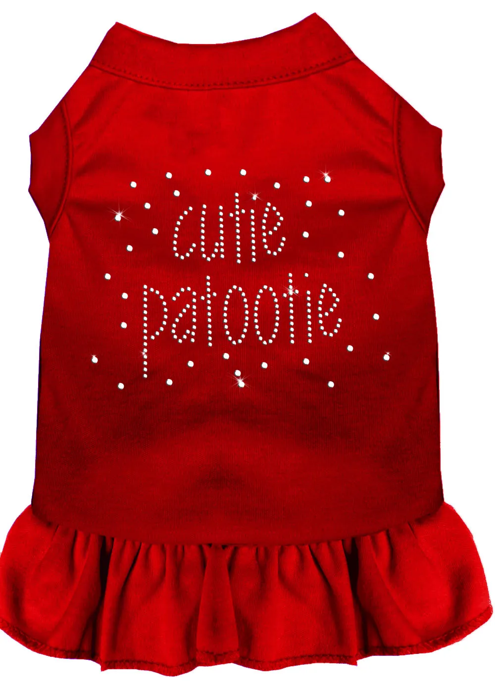 Rhinestone Cutie Patootie Dress Red Xs