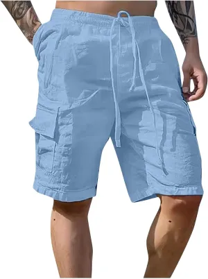 Running Shorts Men Slim-Fit Elastic Beach Shorts Gym Basketball Lightweight Classic Regular Activewear Pants