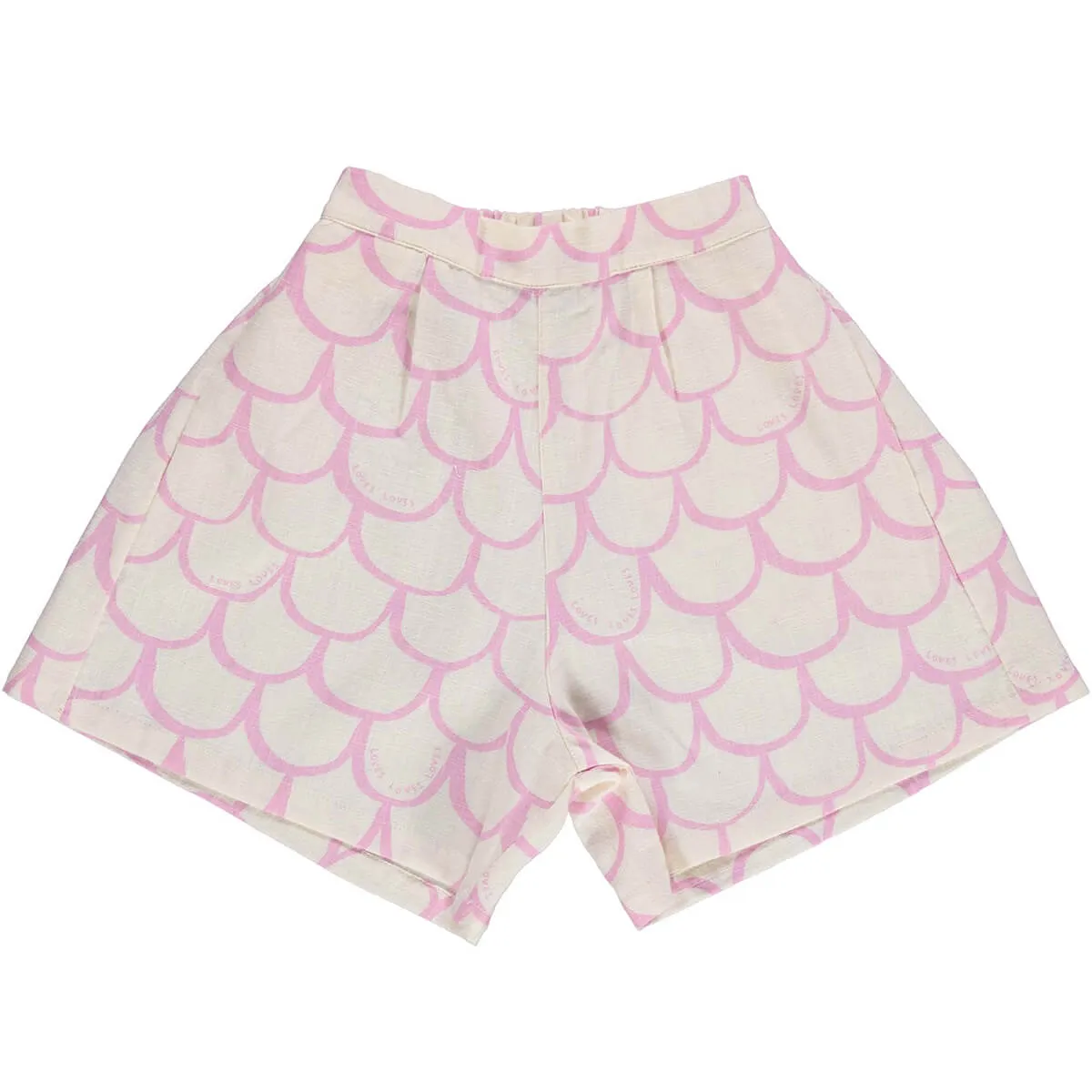 Scales Pleated Shorts in Pink Lavender by Beau Loves