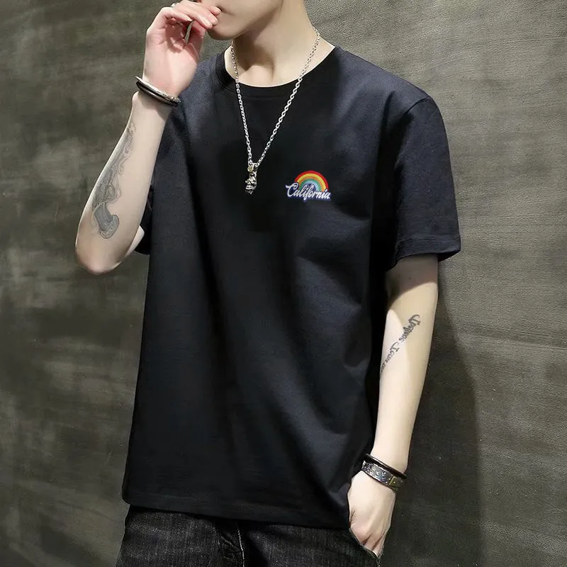 Short Sleeve T-Shirt Summer Trendy INS Slim Look Half Sleeved Matching Tops T-Shirt