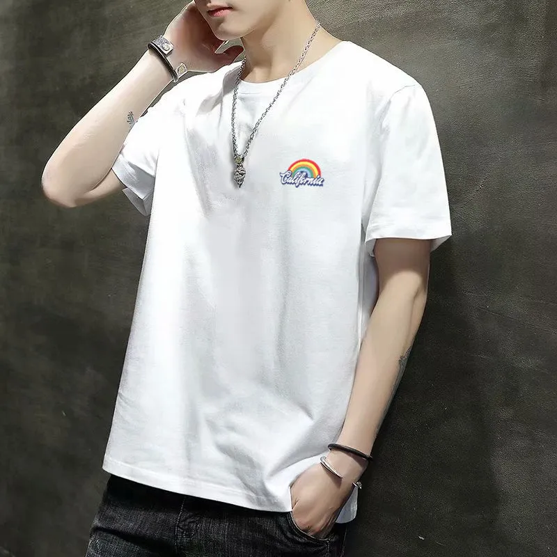 Short Sleeve T-Shirt Summer Trendy INS Slim Look Half Sleeved Matching Tops T-Shirt