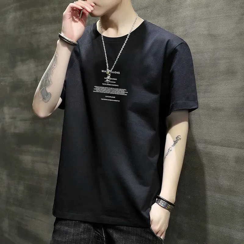 Short Sleeve T-Shirt Summer Trendy INS Slim Look Half Sleeved Matching Tops T-Shirt