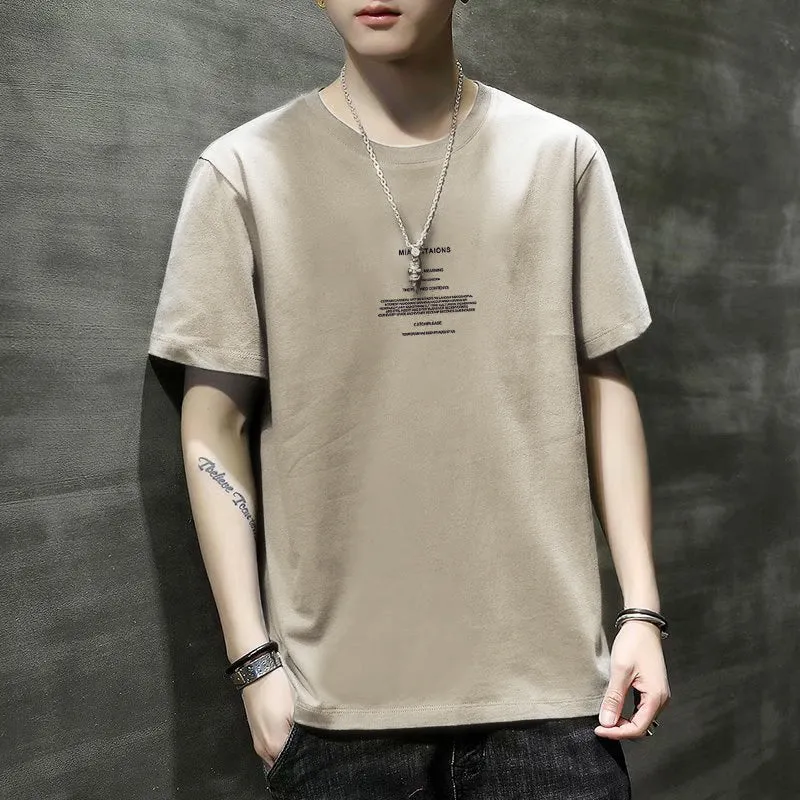 Short Sleeve T-Shirt Summer Trendy INS Slim Look Half Sleeved Matching Tops T-Shirt