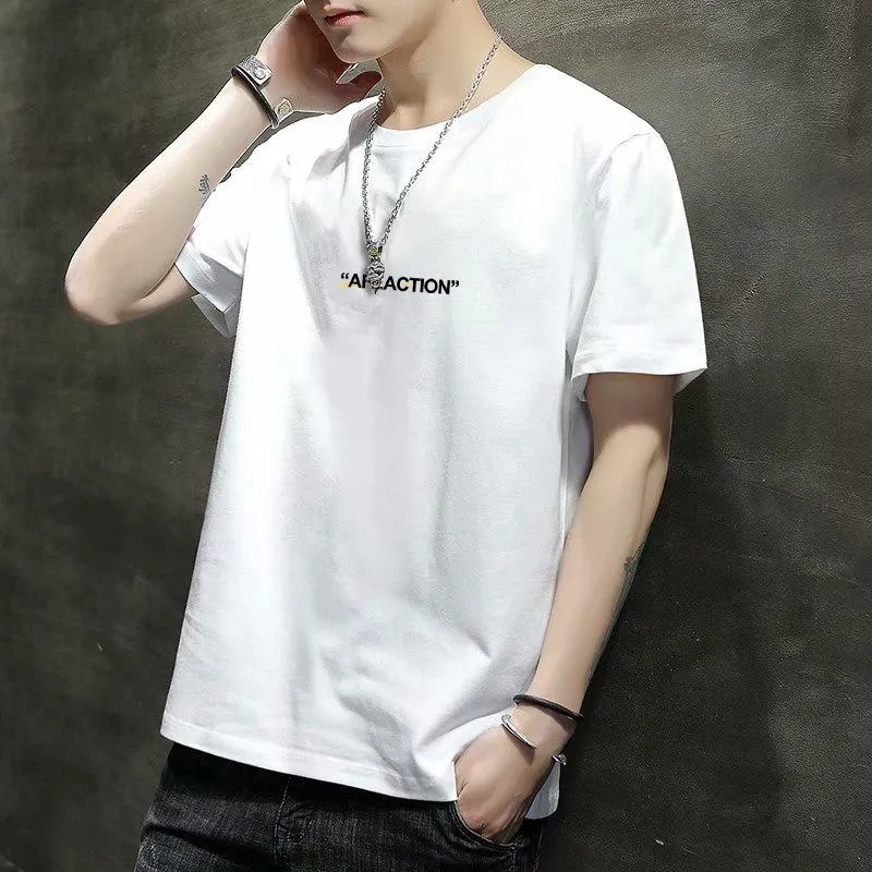 Short Sleeve T-Shirt Summer Trendy INS Slim Look Half Sleeved Matching Tops T-Shirt