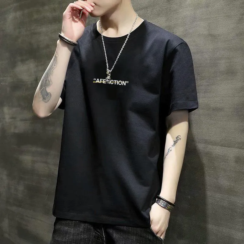 Short Sleeve T-Shirt Summer Trendy INS Slim Look Half Sleeved Matching Tops T-Shirt