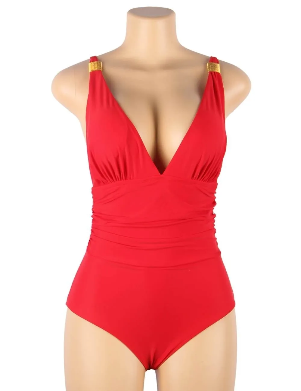 Simplicity Sexy Women Deep V One Piece Swimsuit Egypt