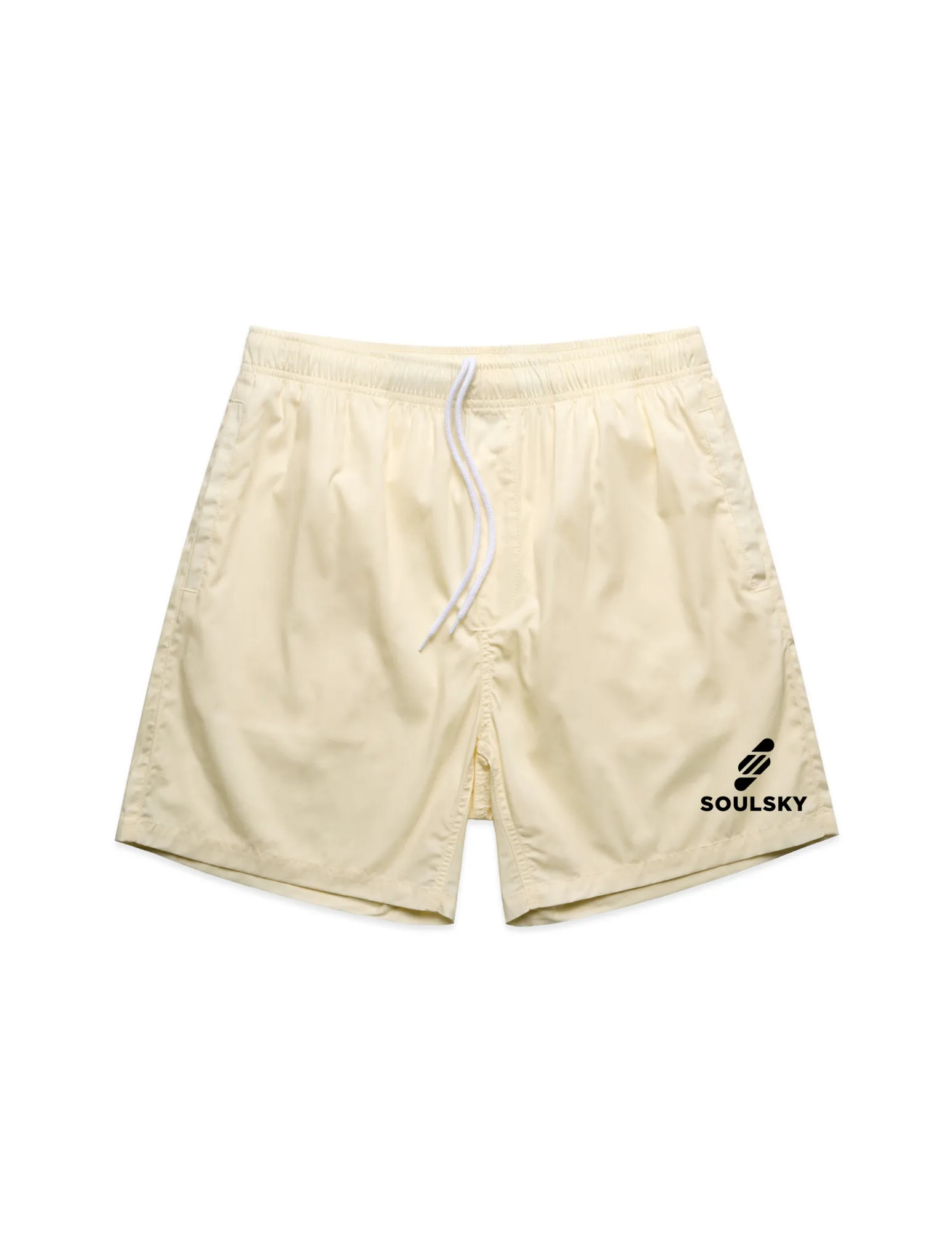 SOULSKY Men's Beach Shorts (Light Yellow)