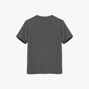 Suvin Cotton Gray T-Shirt for Girls - Soft & Trendy Tees for Kids