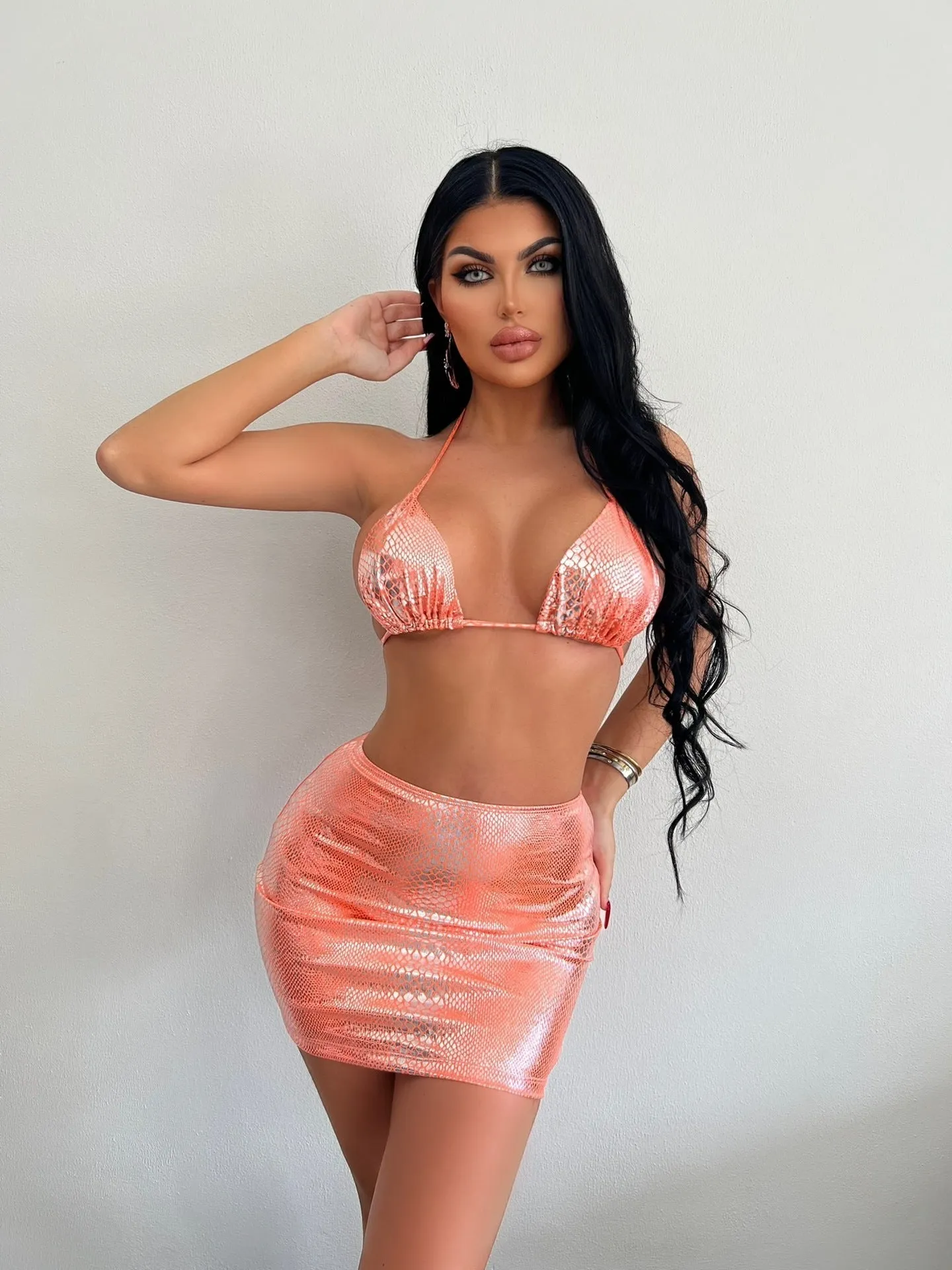 Sylis | Trendy 3-Piece Snake Print Swimwear