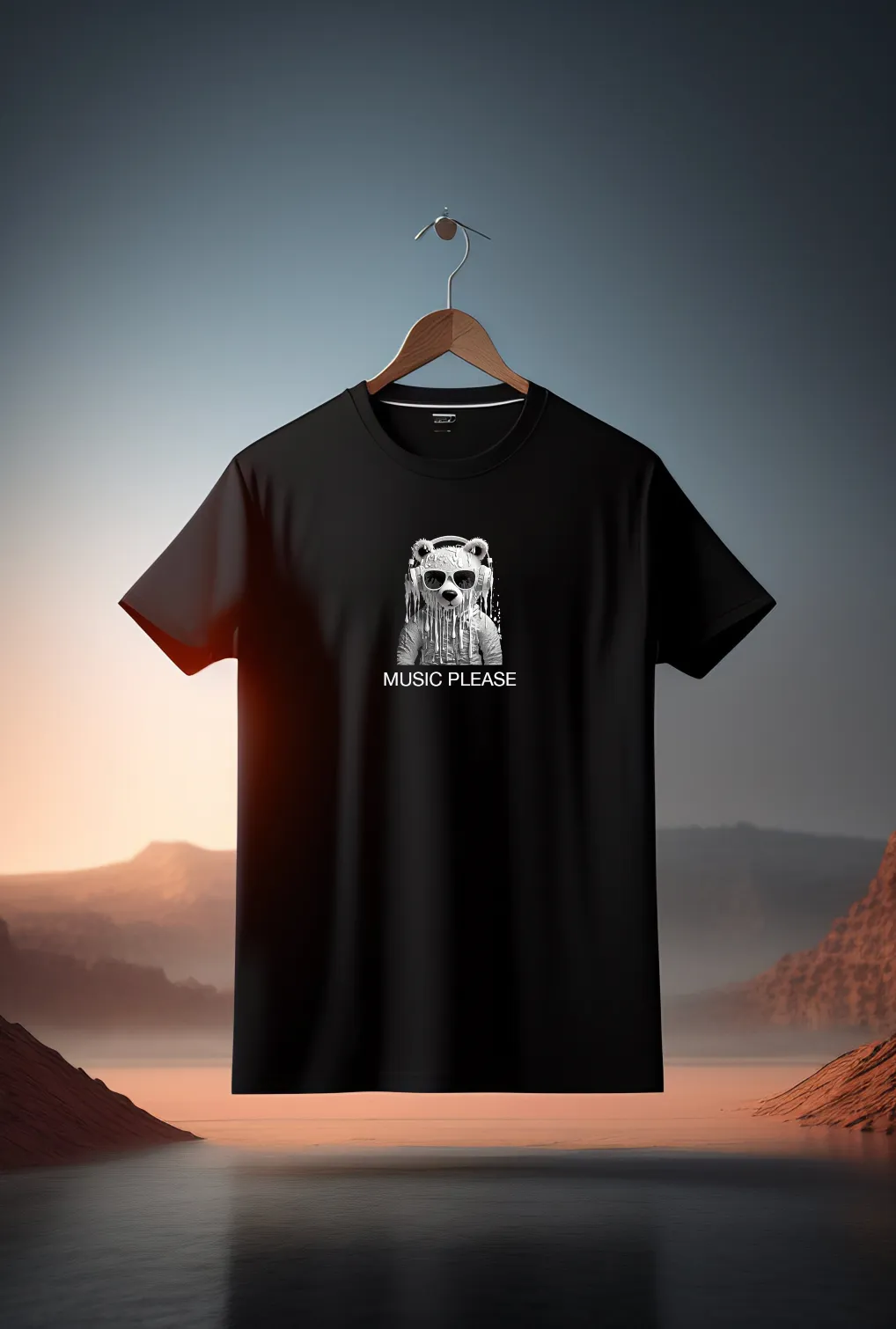 Teddy Music Please Art Black Collection Exclusive T-Shirts | Grooveman Music