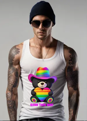 Teddy Rainbow Born this Way Tank Top | Grooveman Music