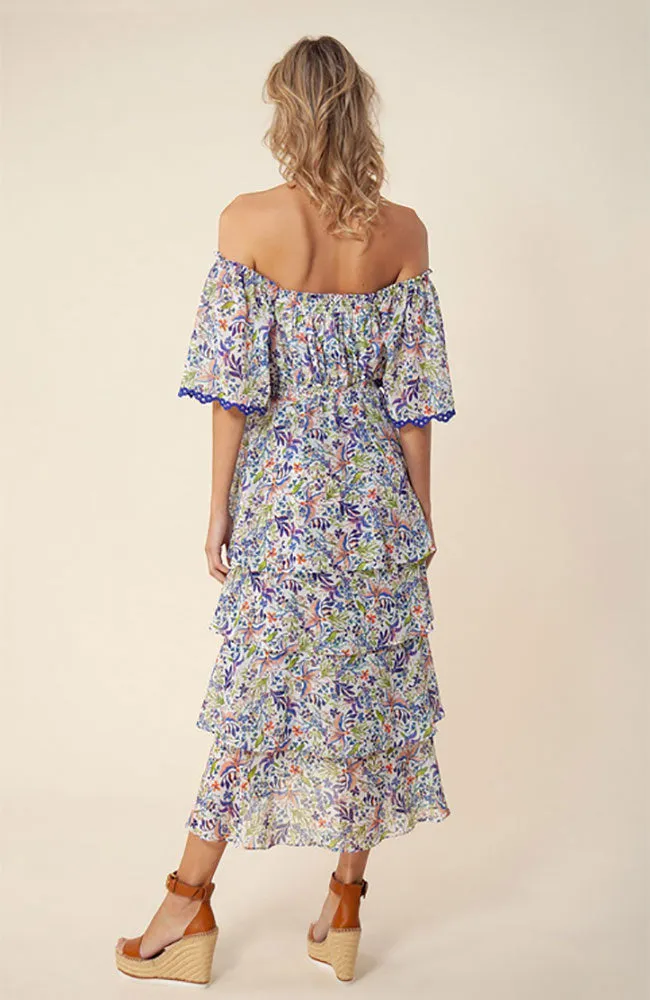 Tiered Maxi Dress in Ivory