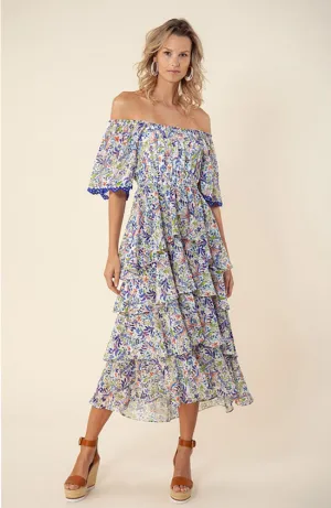 Tiered Maxi Dress in Ivory