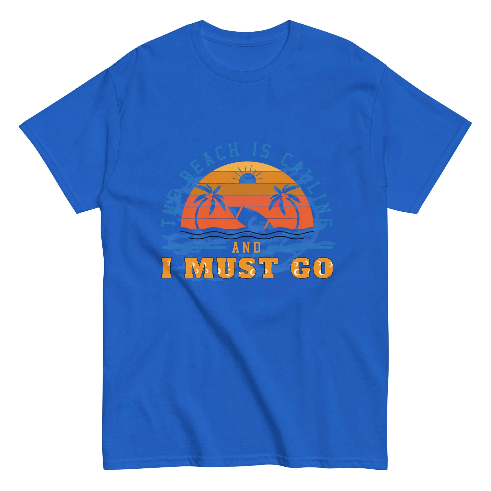 Unisex Classic Gildan 5000 T-Shirt The Beach is Calling I Must Go