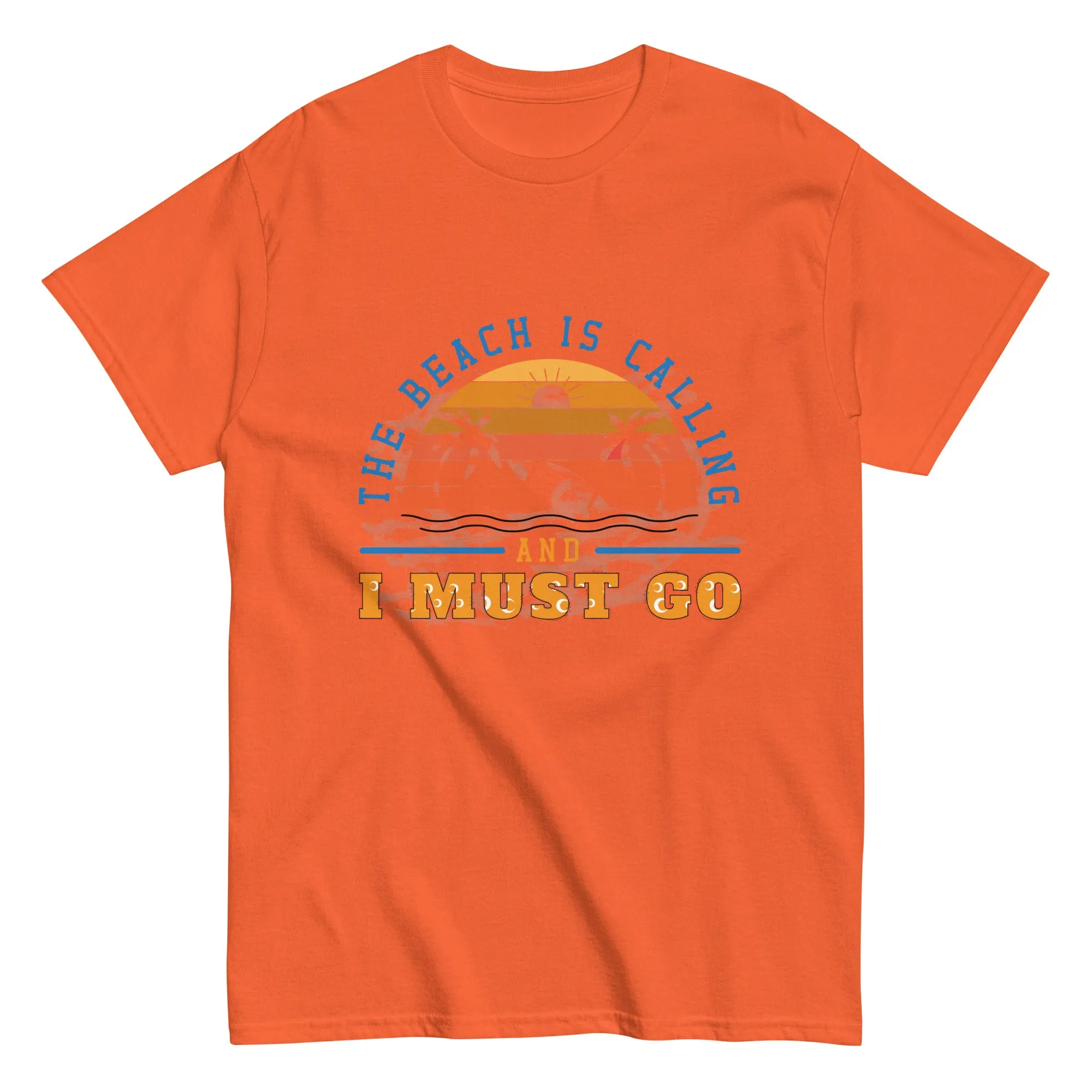 Unisex Classic Gildan 5000 T-Shirt The Beach is Calling I Must Go