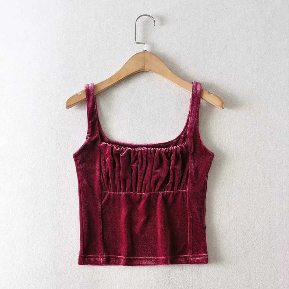 Velvety vest top