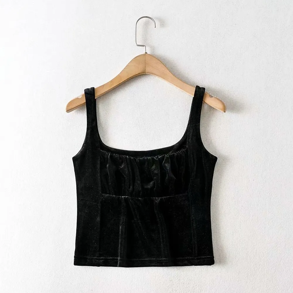 Velvety vest top