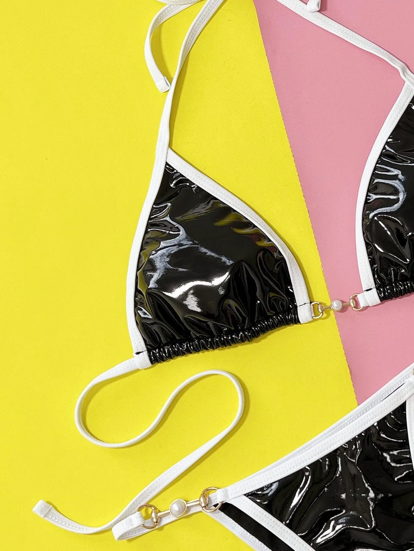 Wanna Have Sun Halter Thong Bikini Set