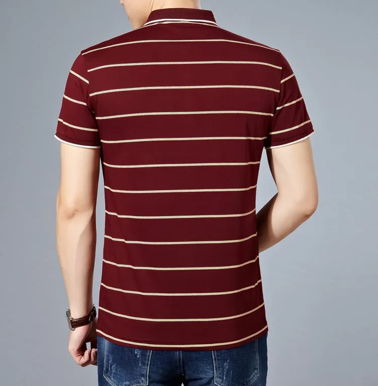 West Louis Cotton Fashion Striped Polo