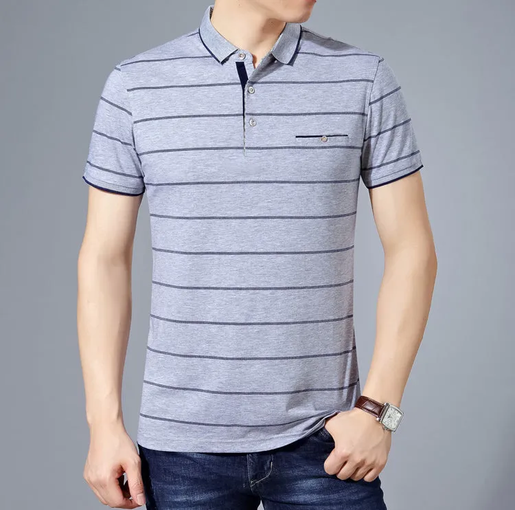 West Louis Cotton Fashion Striped Polo