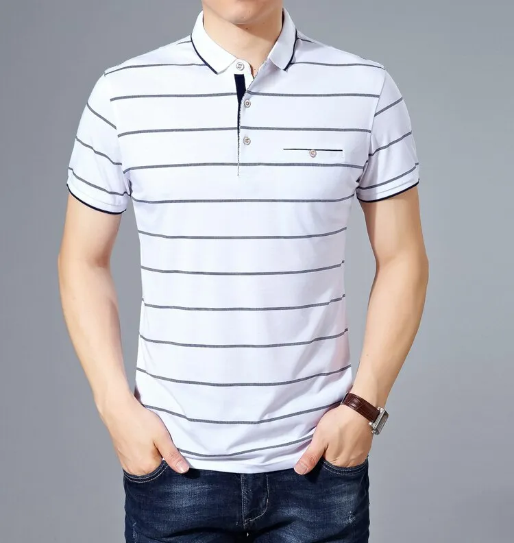 West Louis Cotton Fashion Striped Polo