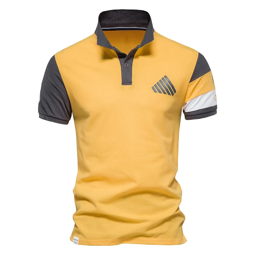 West Louis Summer Cotton Dots Business Polo Shirt