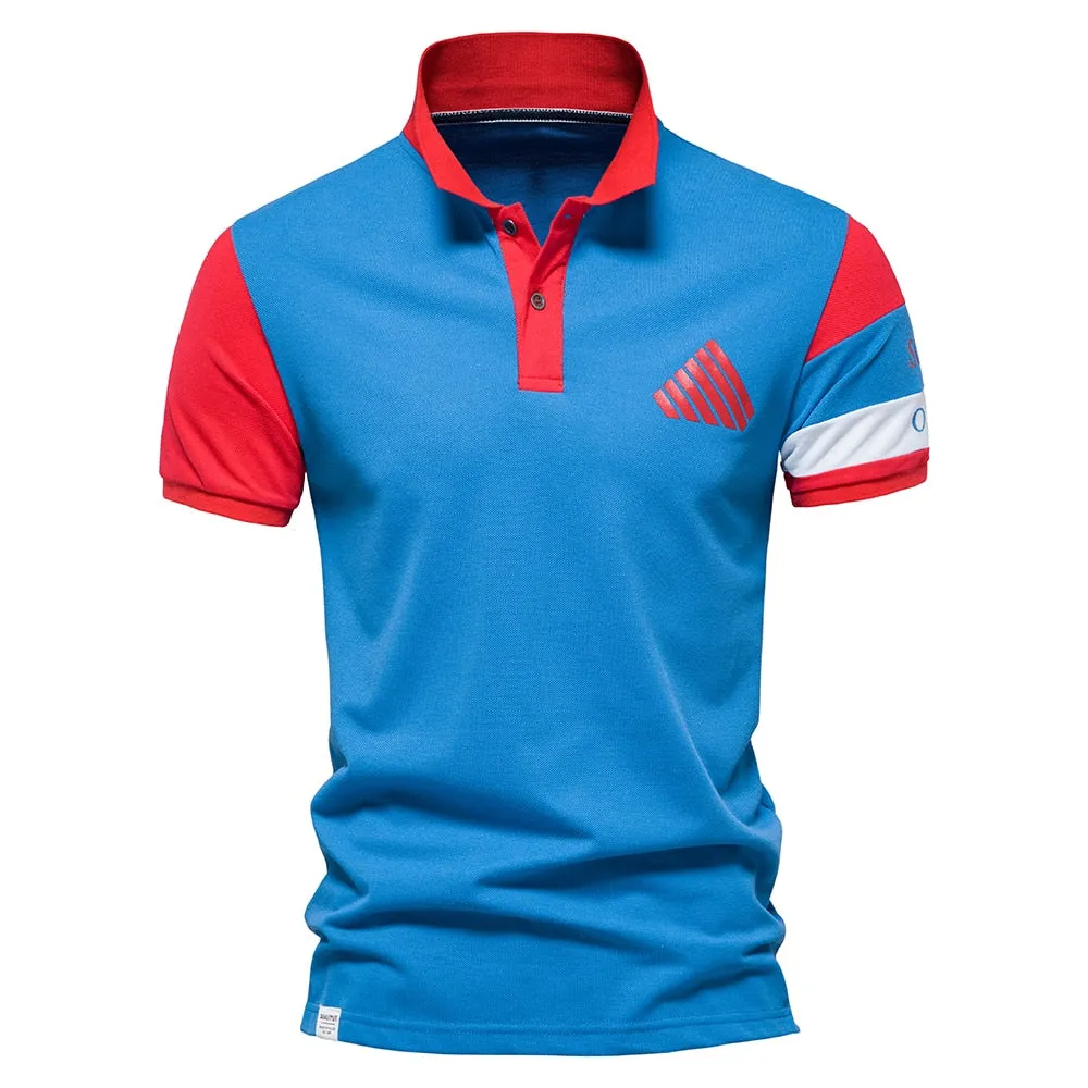 West Louis Summer Cotton Dots Business Polo Shirt