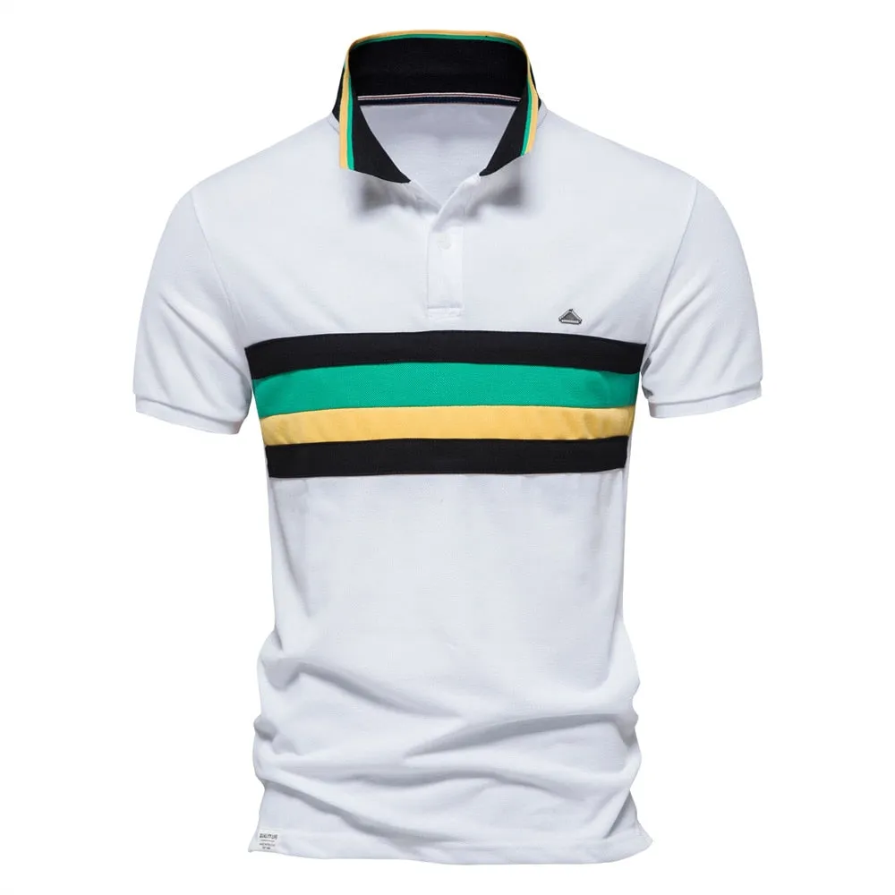 West Louis Summer Cotton Dots Business Polo Shirt