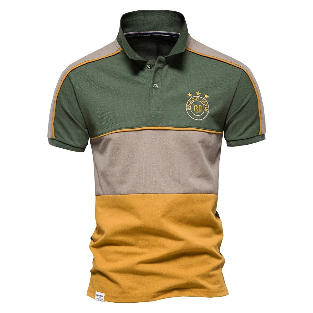 West Louis Summer Cotton Dots Business Polo Shirt