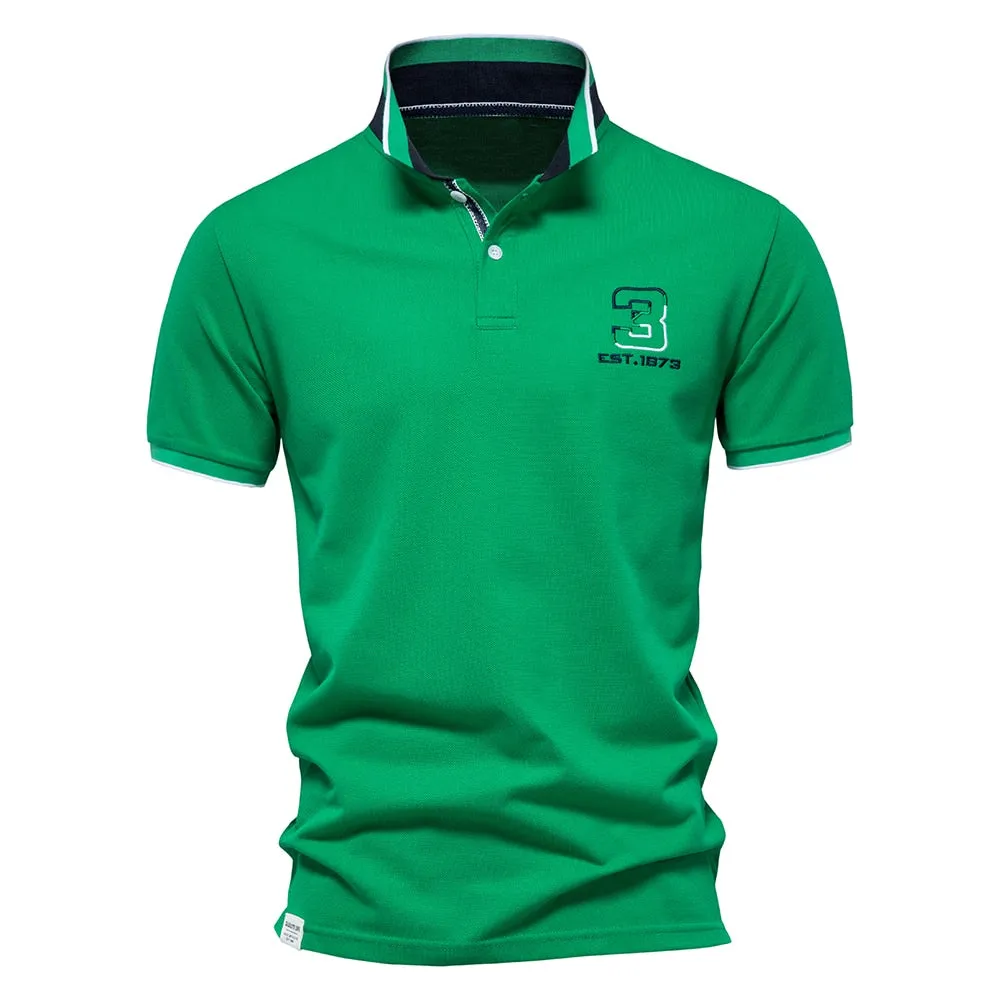 West Louis Summer Cotton Dots Business Polo Shirt