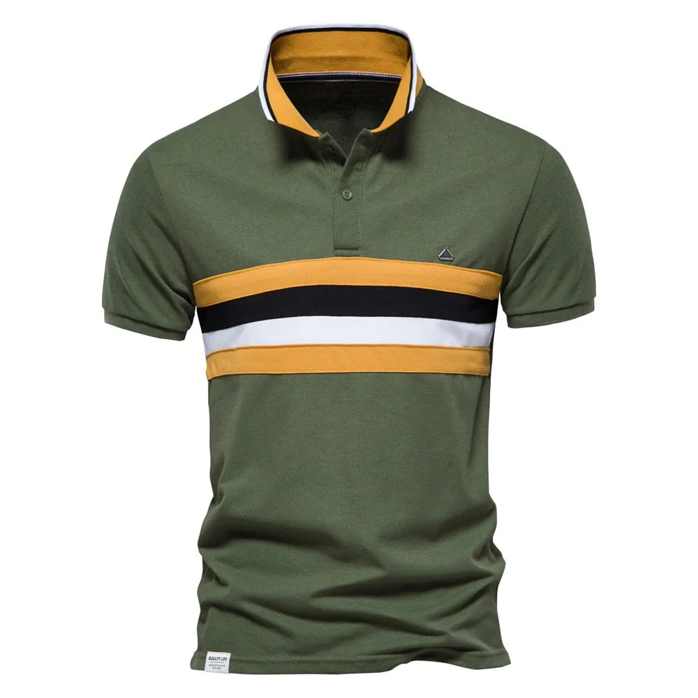 West Louis Summer Cotton Dots Business Polo Shirt
