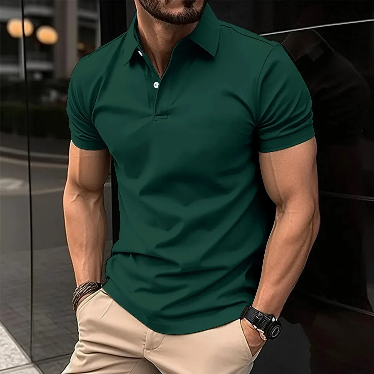 West Louis Turn Down Collar Comfort Polo Shirt