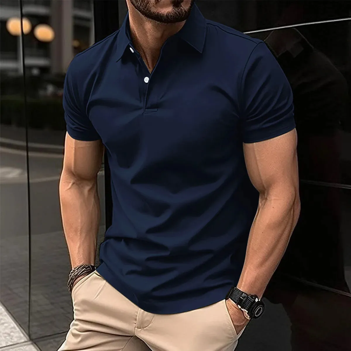West Louis Turn Down Collar Comfort Polo Shirt
