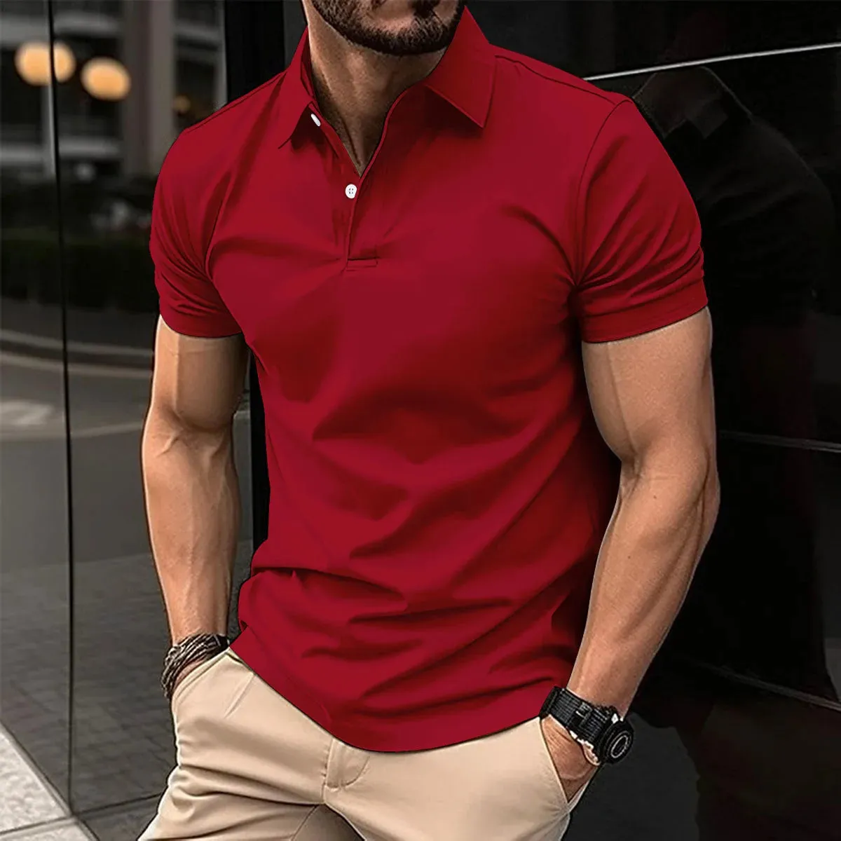 West Louis Turn Down Collar Comfort Polo Shirt