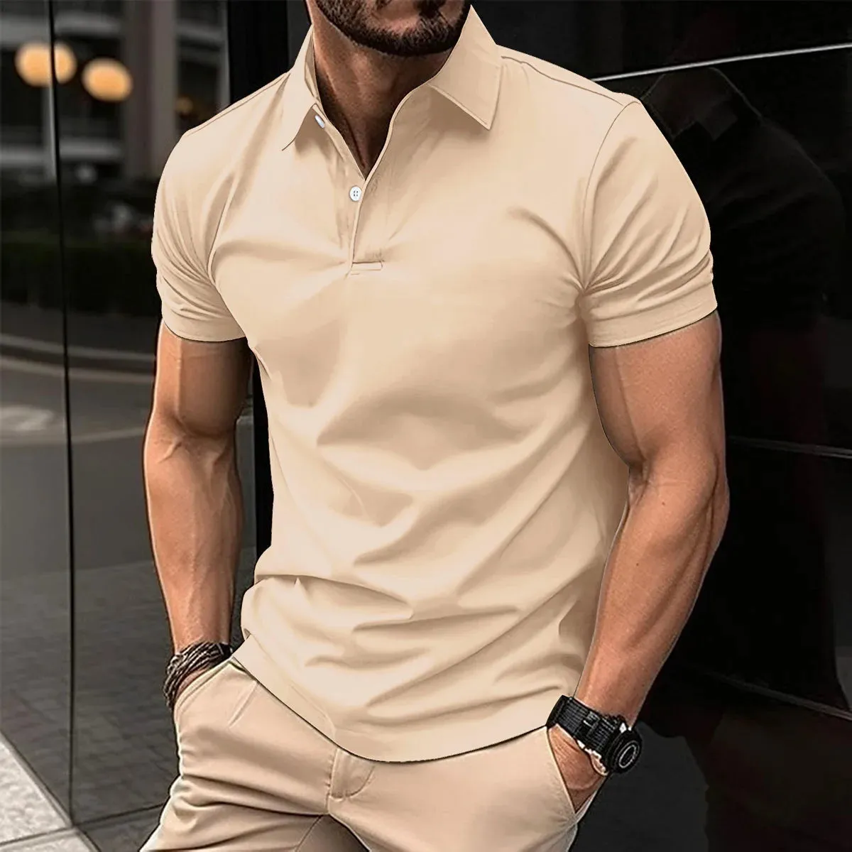 West Louis Turn Down Collar Comfort Polo Shirt