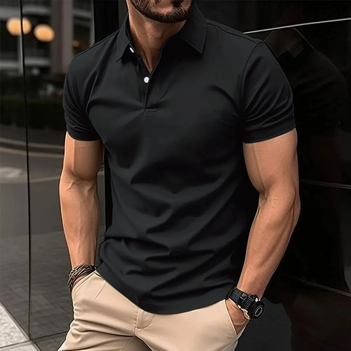 West Louis Turn Down Collar Comfort Polo Shirt