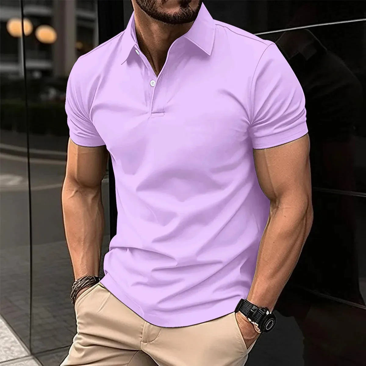 West Louis Turn Down Collar Comfort Polo Shirt