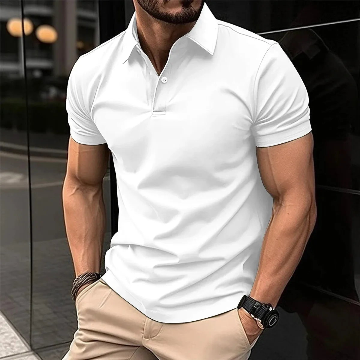 West Louis Turn Down Collar Comfort Polo Shirt