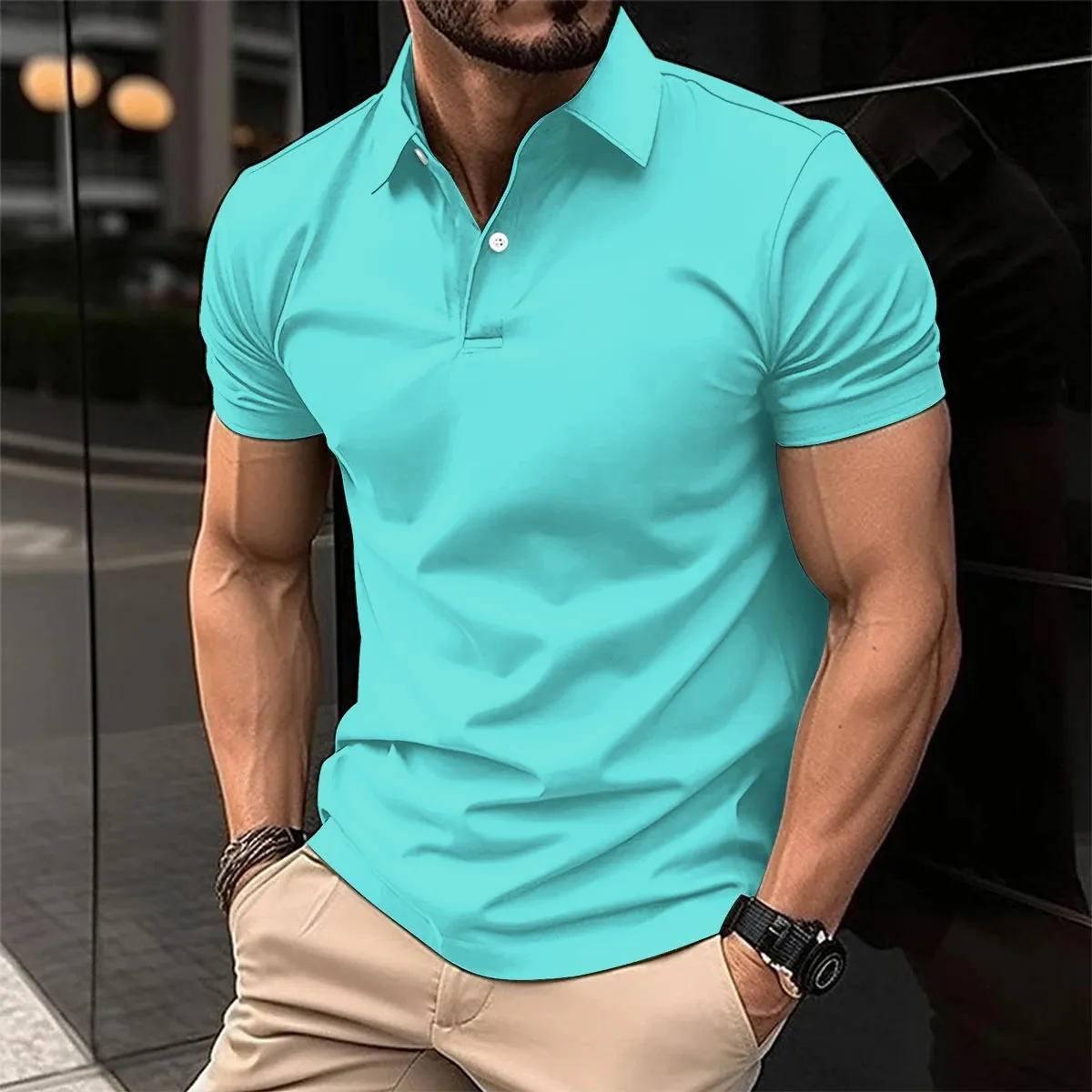 West Louis Turn Down Collar Comfort Polo Shirt